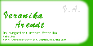 veronika arendt business card